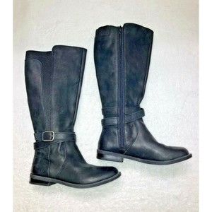Lucky Brand Women's Boots Sz 5.5 W Black Knee High Riding